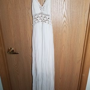 White Crochet Beach Dress